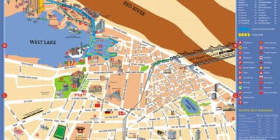 Hanoi atraccións turísticas mapa