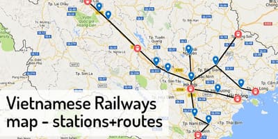 Mapa de hanoi estación de tren 