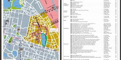 Hanoi old trimestre paseo a pé mapa